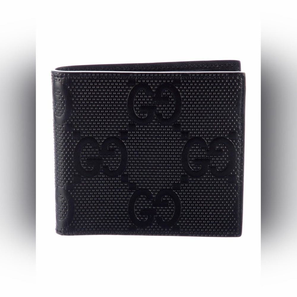 GUCCI GG EMBOSSED LEATHER MEN'S BIFOLD WALLET